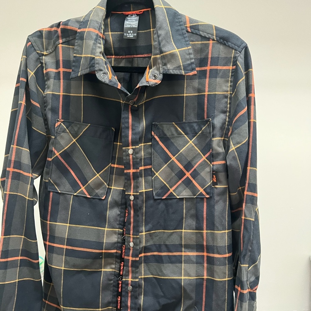 Fox racing plaid shirt size medium